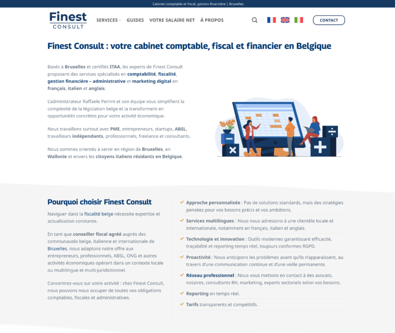 Finest Consult Website Tax Accountant Brussels Belgium Expert Comptable Conseiller Fiscal Bruxelles Belgique ITAA