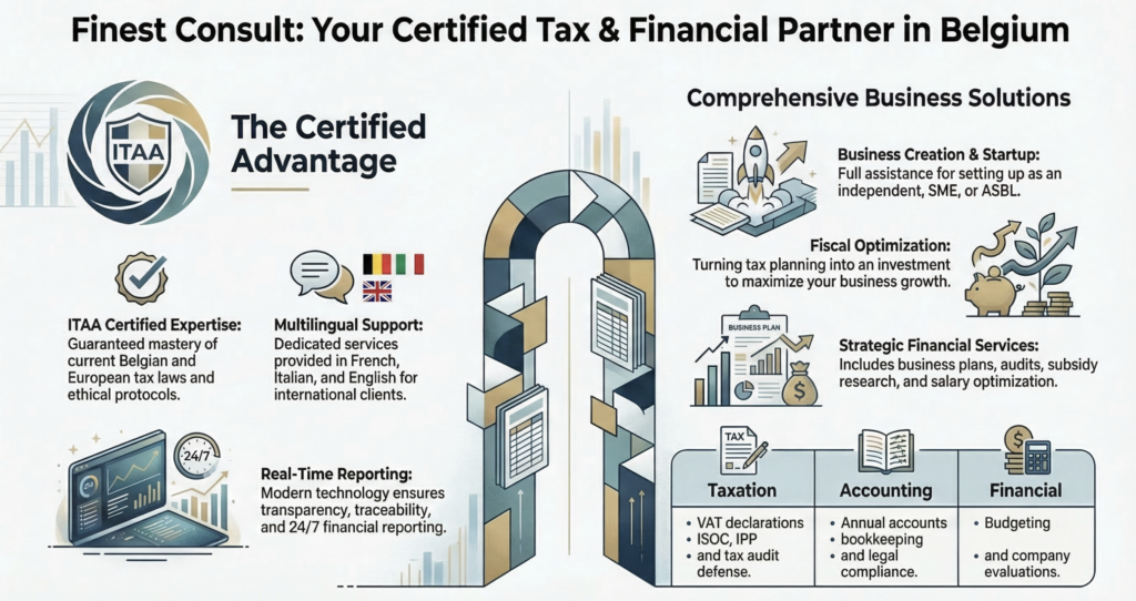 Finest Consult accountant tax advisor Brussels Belgium in English for expats