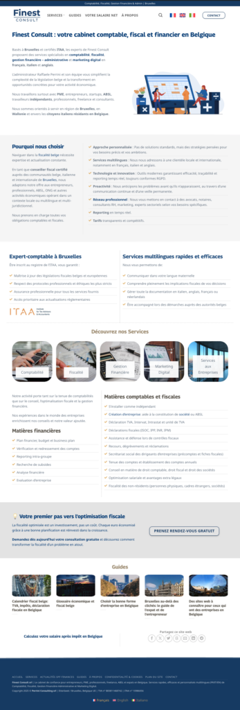 Site web expert comptable tax belgique belge finest consult bruxelles accounting website belgium